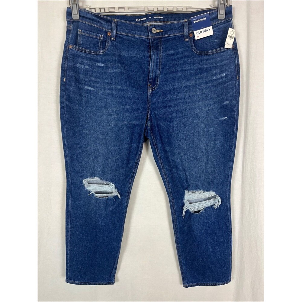 NWT Old Navy Mid-Rise Boyfriend Blue Jeans